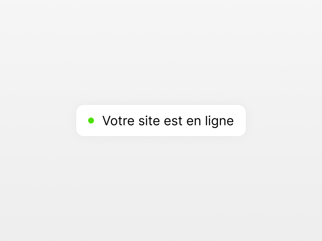 Indicateur confirmant que l’application Nuxt est en ligne